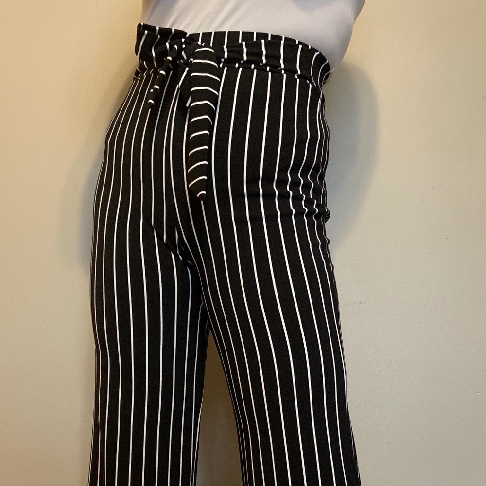 Striped Flared Dress Pants